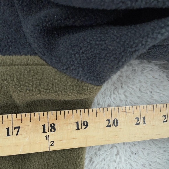 Columbia Half Snap Fleece Pullover Womens Medium‎ Black Olive Colorblock Sweater - Picture 4 of 8